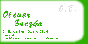 oliver boczko business card